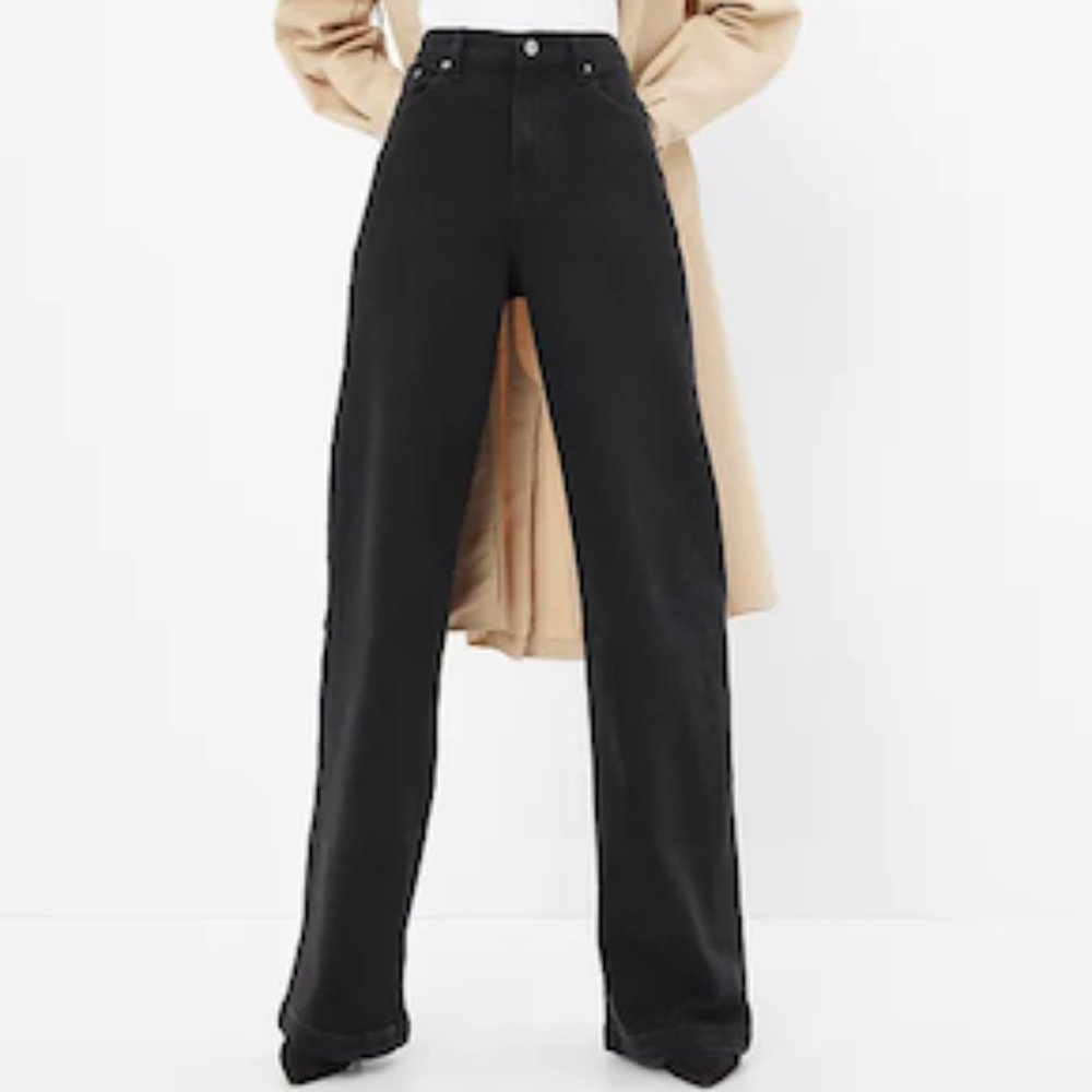 High Rise Stride Jeans with Washwell - BLACK